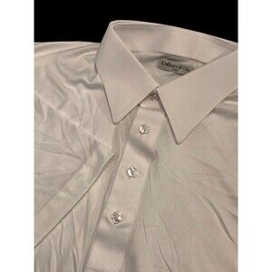 NWOT Collars & Co Men’s L English Spread Collar Polo Shirt – Solid White
